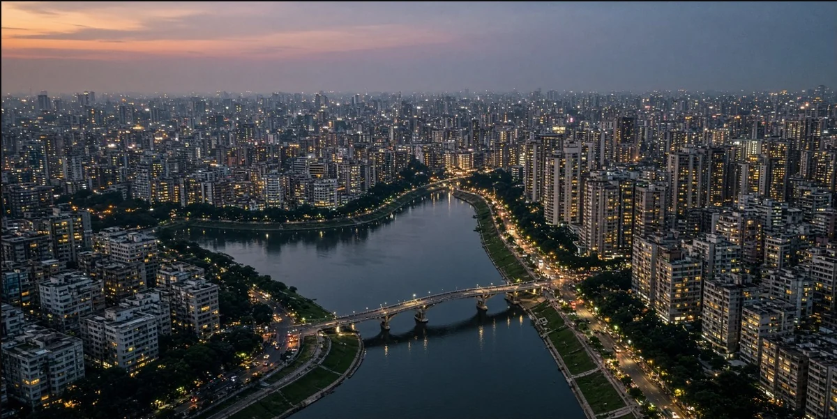City view representing Texqora Dhaka